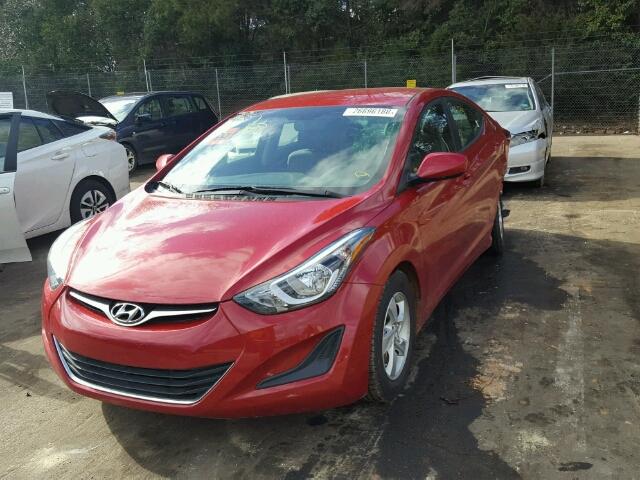 KMHDH4AE8FU456658 - 2015 HYUNDAI ELANTRA SE RED photo 2