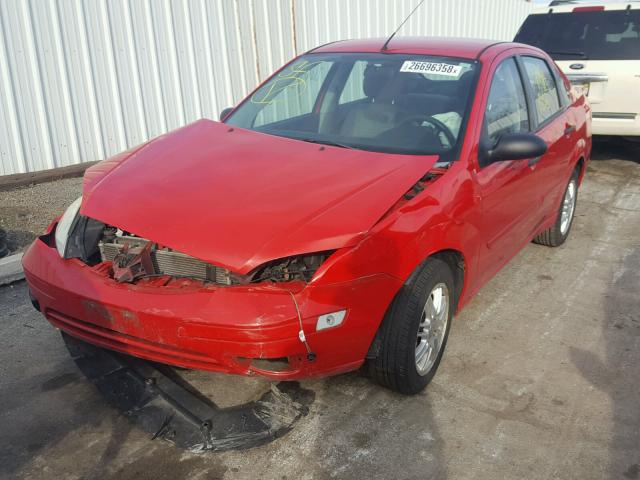 1FAFP34N47W293721 - 2007 FORD FOCUS ZX4 RED photo 2