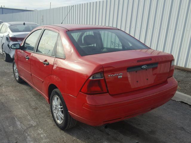 1FAFP34N47W293721 - 2007 FORD FOCUS ZX4 RED photo 3