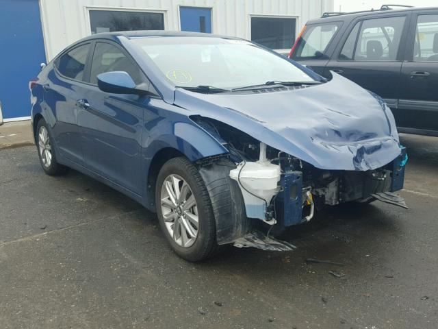 KMHDH4AE3FU304237 - 2015 HYUNDAI ELANTRA SE BLUE photo 1