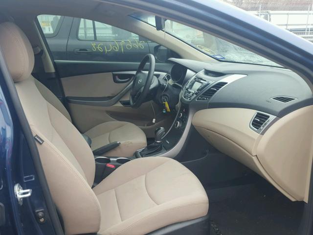 KMHDH4AE3FU304237 - 2015 HYUNDAI ELANTRA SE BLUE photo 5