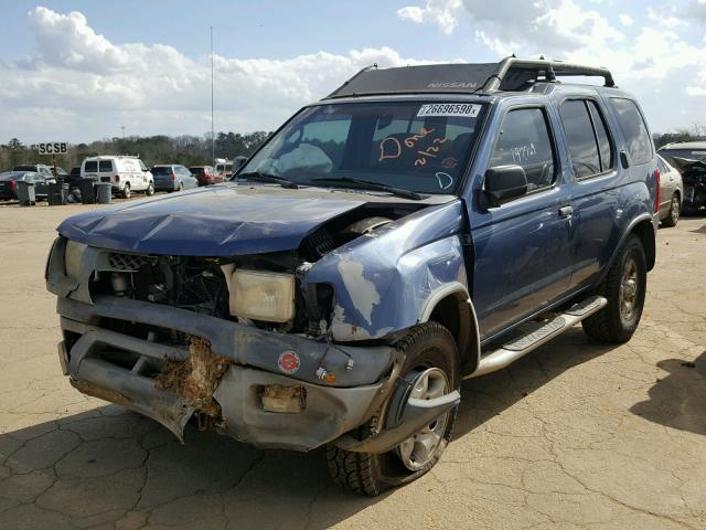 5N1ED28Y3YC520621 - 2000 NISSAN XTERRA XE BLUE photo 2