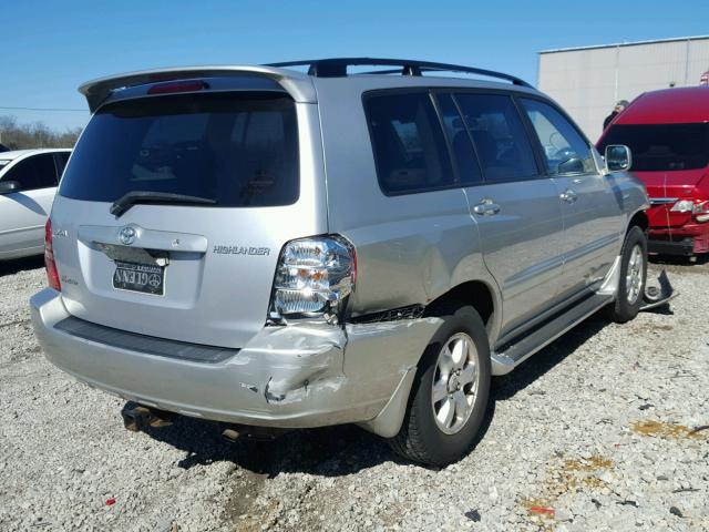 JTEHF21A620079497 - 2002 TOYOTA HIGHLANDER SILVER photo 4