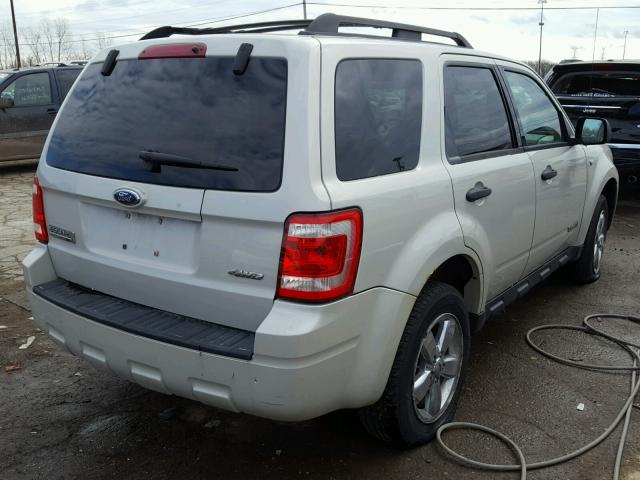 1FMCU93128KC23971 - 2008 FORD ESCAPE XLT WHITE photo 4