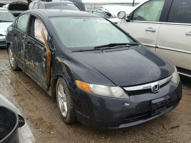 1HGFA16838L001410 - 2008 HONDA CIVIC EX შავი ფოტო 1