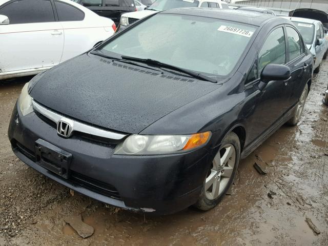 1HGFA16838L001410 - 2008 HONDA CIVIC EX BLACK photo 2