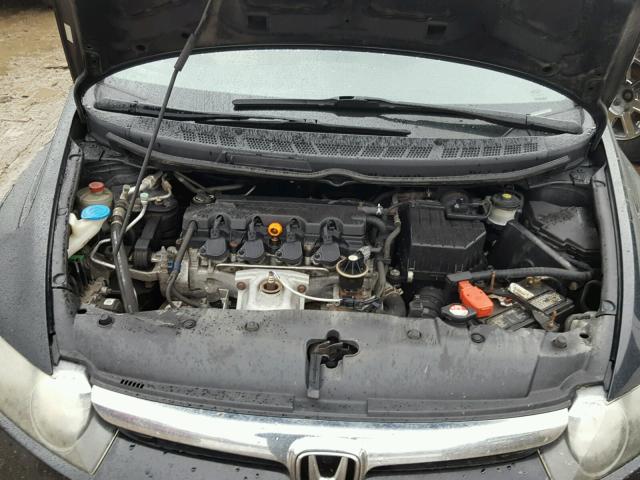 1HGFA16838L001410 - 2008 HONDA CIVIC EX შავი ფოტო 7