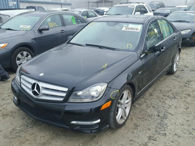 WDDGF4HB4CR194886 - 2012 MERCEDES-BENZ C 250 BLACK photo 2