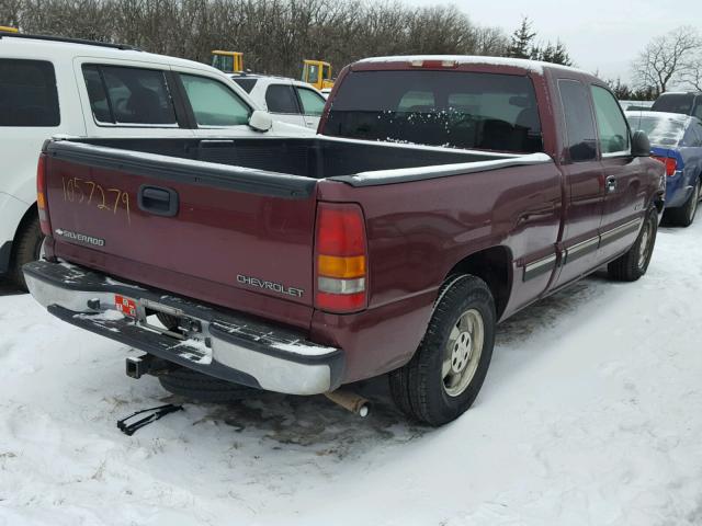 2GCEC19V821287256 - 2002 CHEVROLET SILVERADO BURGUNDY photo 4