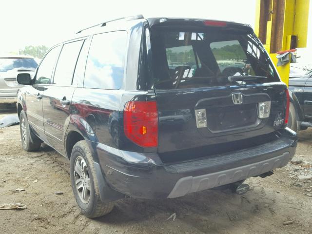 5FNYF18485B011397 - 2005 HONDA PILOT EX BLACK photo 3