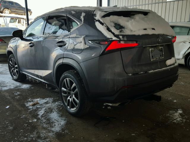 JTJBARBZ9G2088175 - 2016 LEXUS NX 200T GRAY photo 3