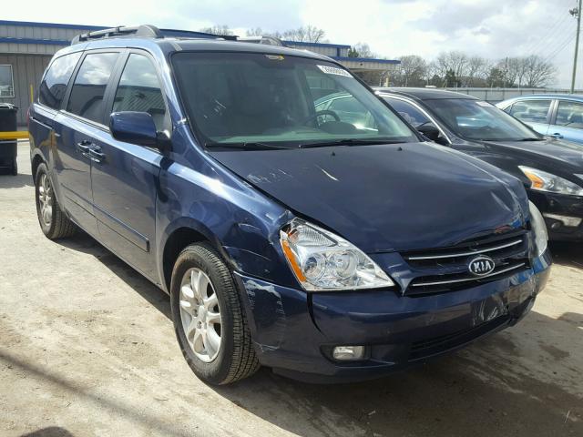 KNDMB233676173008 - 2007 KIA SEDONA EX BLUE photo 1