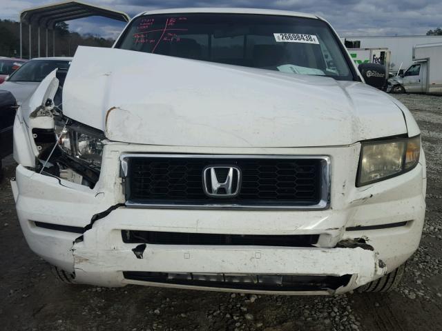 2HJYK16337H513233 - 2007 HONDA RIDGELINE WHITE photo 7