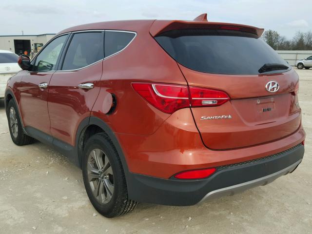 5XYZTDLB9FG280846 - 2015 HYUNDAI SANTA FE S ORANGE photo 3