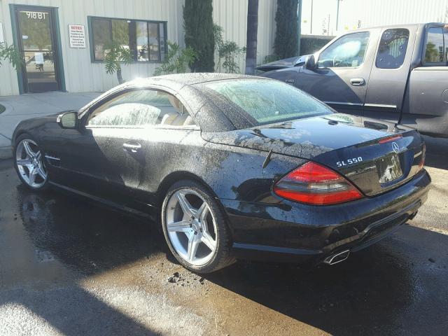 WDBSK71FX9F156182 - 2009 MERCEDES-BENZ SL 550 BLACK photo 3