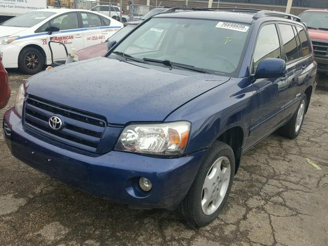 JTEEP21A060185496 - 2006 TOYOTA HIGHLANDER BLUE photo 2