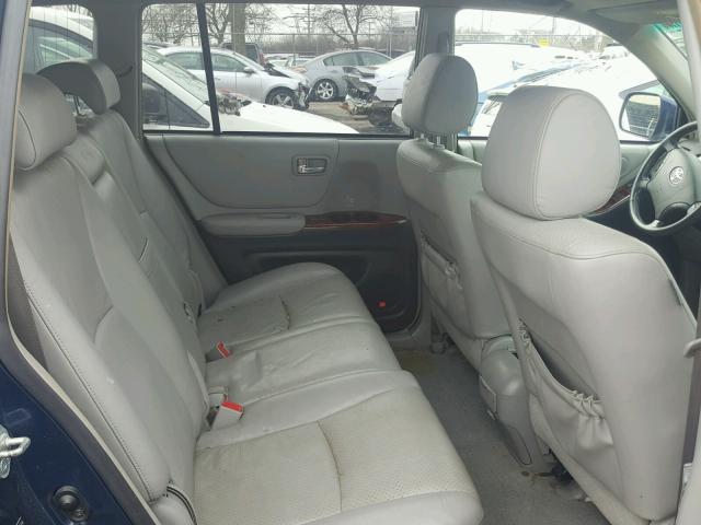 JTEEP21A060185496 - 2006 TOYOTA HIGHLANDER BLUE photo 6