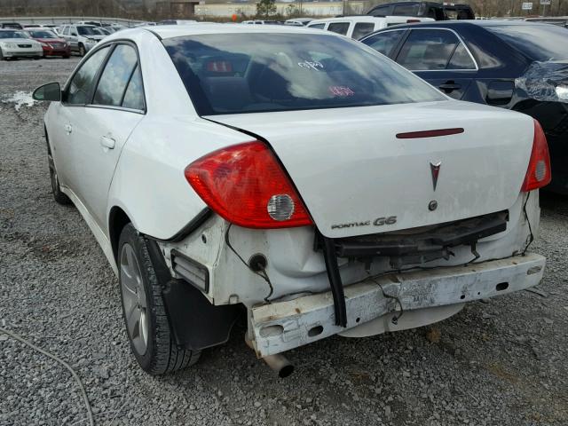 1G2ZJ57B194264458 - 2009 PONTIAC G6 WHITE photo 3