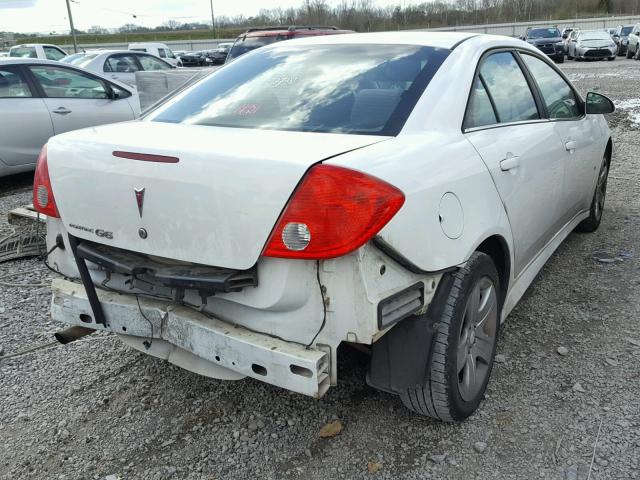 1G2ZJ57B194264458 - 2009 PONTIAC G6 WHITE photo 4