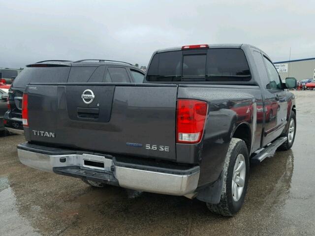 1N6BA06A68N328587 - 2008 NISSAN TITAN XE GRAY photo 4