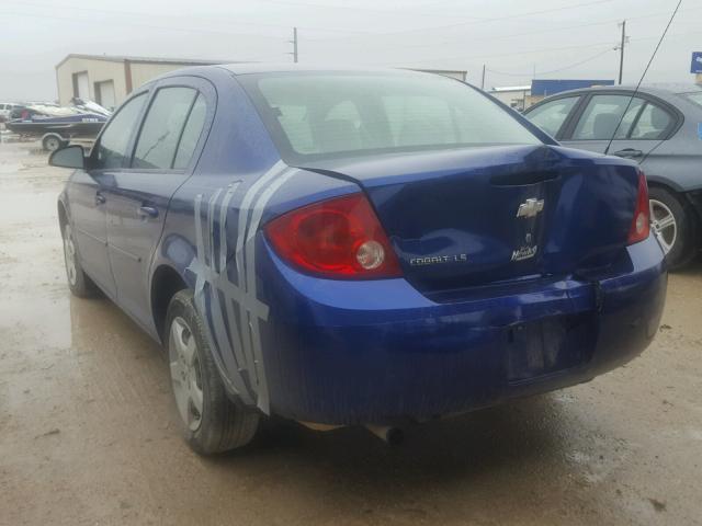 1G1AK55F077103132 - 2007 CHEVROLET COBALT LS BLUE photo 3