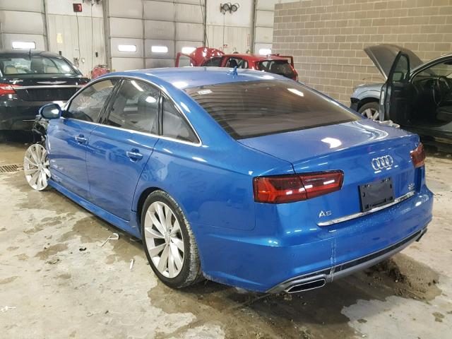 WAUGFAFC7GN078015 - 2016 AUDI A6 PREMIUM BLUE photo 3