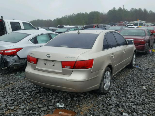 5NPET46C59H462690 - 2009 HYUNDAI SONATA GLS BROWN photo 4