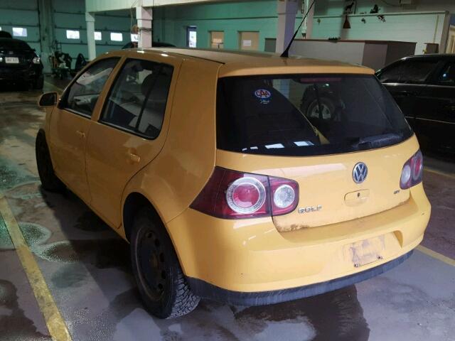 9BWEL41J884017280 - 2008 VOLKSWAGEN CITY GOLF YELLOW photo 3