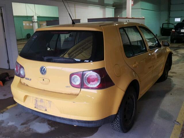 9BWEL41J884017280 - 2008 VOLKSWAGEN CITY GOLF YELLOW photo 4