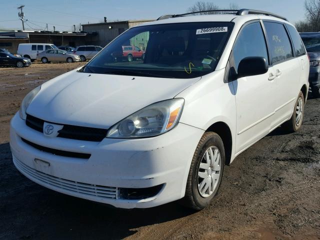 5TDZA23C24S071936 - 2004 TOYOTA SIENNA CE WHITE photo 2