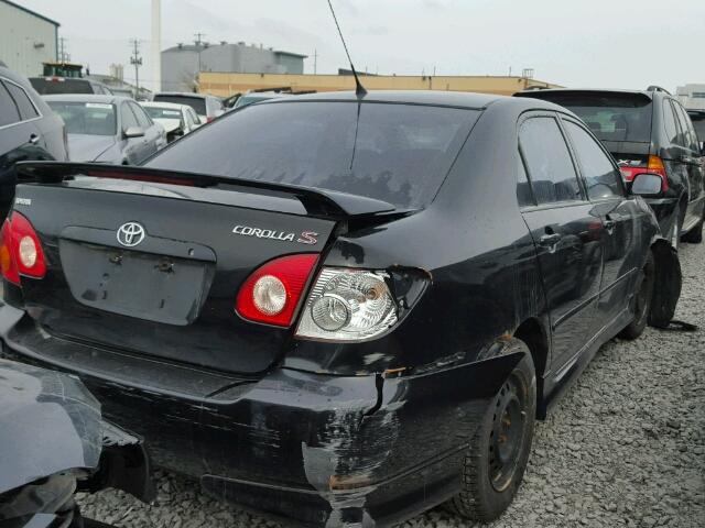 2T1BR32E03C742661 - 2003 TOYOTA COROLLA CE BLACK photo 4