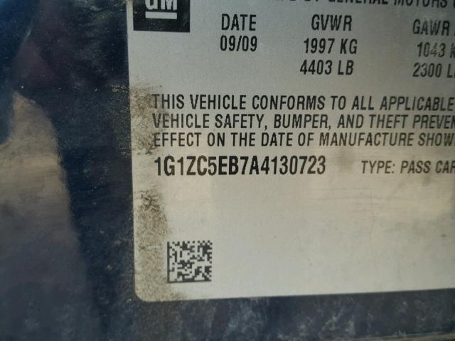 1G1ZC5EB7A4130723 - 2010 CHEVROLET MALIBU 1LT 蓝色 照片 10