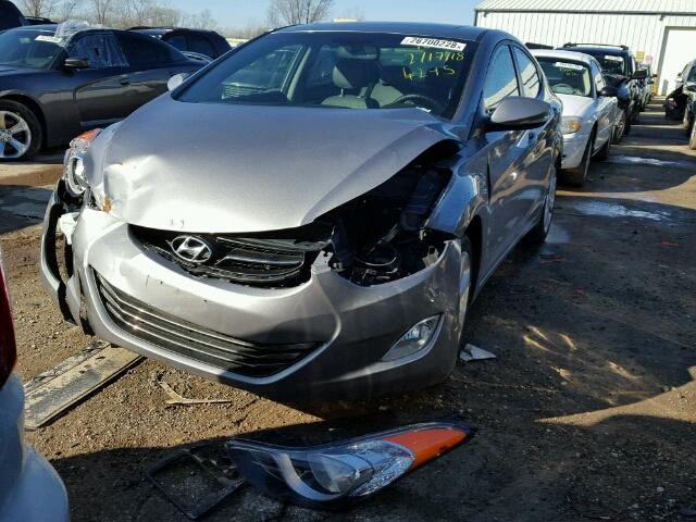 KMHDH4AE7CU464245 - 2012 HYUNDAI ELANTRA GL SILVER photo 2