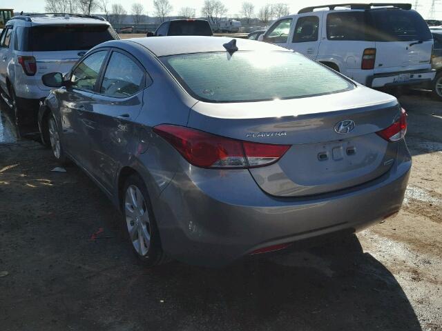 KMHDH4AE7CU464245 - 2012 HYUNDAI ELANTRA GL SILVER photo 3