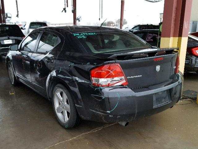 1B3LC76M08N166705 - 2008 DODGE AVENGER R/ BLACK photo 3