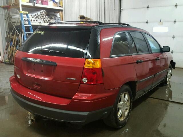 2C4GF48445R510442 - 2005 CHRYSLER PACIFICA RED photo 4