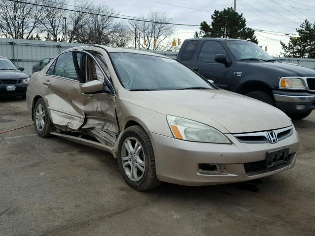 1HGCM56837A135913 - 2007 HONDA ACCORD EX GOLD photo 1