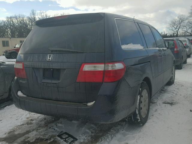 5FNRL38216B128621 - 2006 HONDA ODYSSEY LX BLUE photo 4