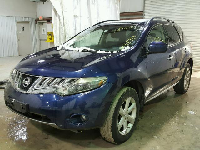 JN8AZ18W69W119923 - 2009 NISSAN MURANO S BLUE photo 2