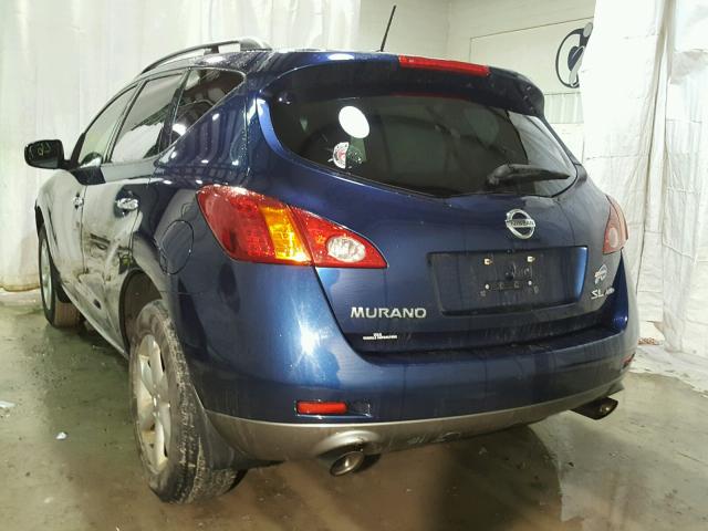 JN8AZ18W69W119923 - 2009 NISSAN MURANO S BLUE photo 3