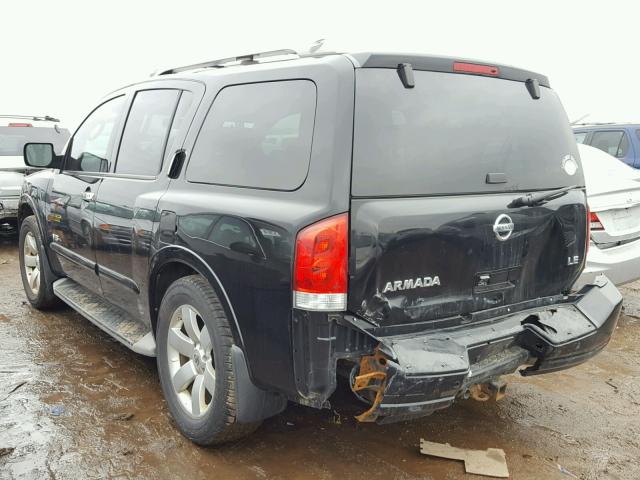 5N1AA08C68N633337 - 2008 NISSAN ARMADA SE BLACK photo 3