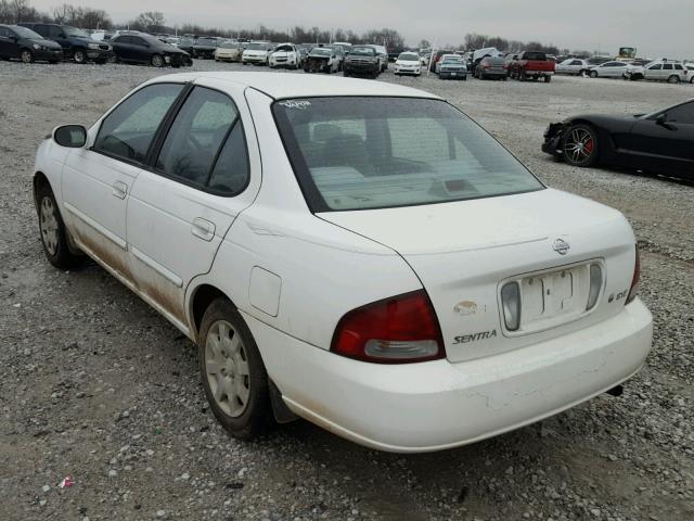 3N1CB51DX2L673652 - 2002 NISSAN SENTRA XE WHITE photo 3