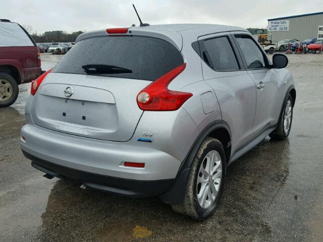 JN8AF5MR8ET360538 - 2014 NISSAN JUKE S SILVER photo 4