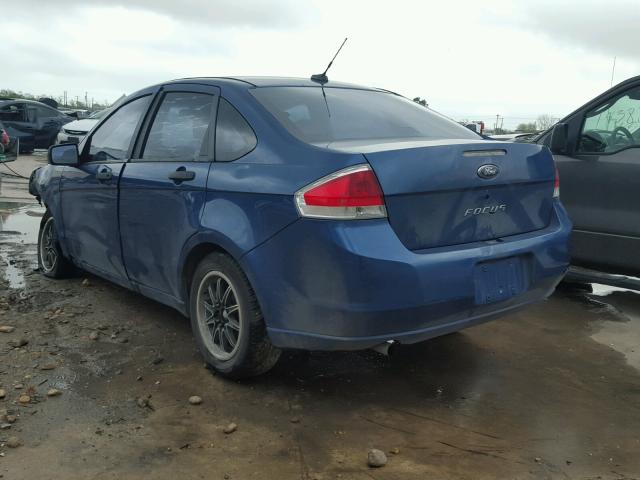 1FAHP34NX8W260510 - 2008 FORD FOCUS S/SE BLUE photo 3