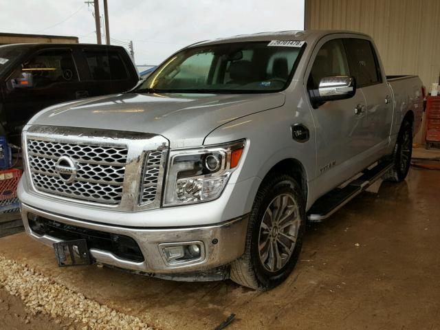 1N6AA1E66HN537360 - 2017 NISSAN TITAN SV SILVER photo 2