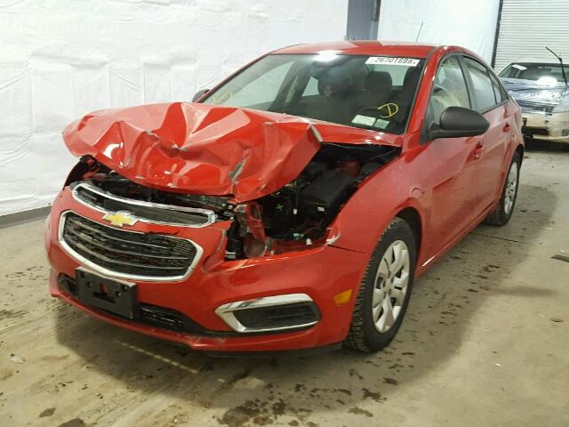 1G1PA5SG8F7101105 - 2015 CHEVROLET CRUZE LS RED photo 2