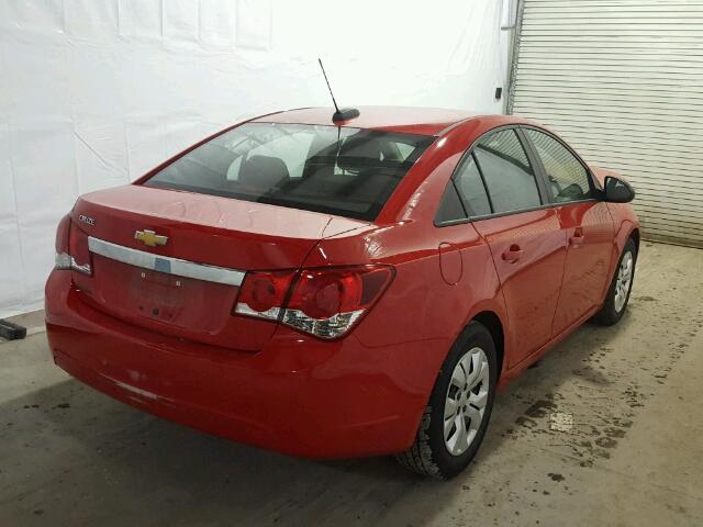 1G1PA5SG8F7101105 - 2015 CHEVROLET CRUZE LS RED photo 4