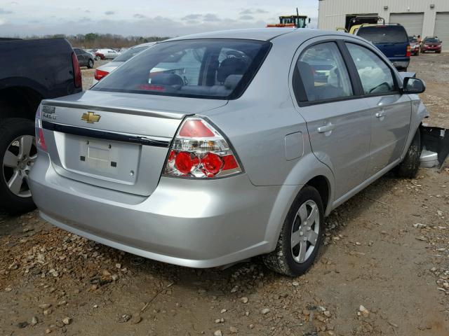 KL1TD5DE7BB190317 - 2011 CHEVROLET AVEO LS SILVER photo 4