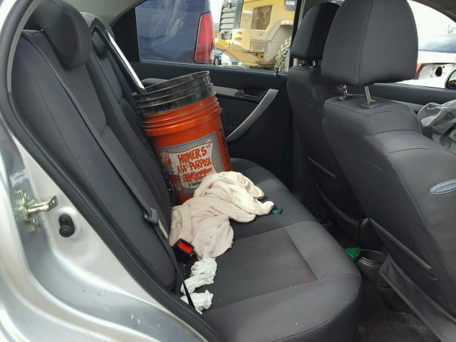 KL1TD5DE7BB190317 - 2011 CHEVROLET AVEO LS SILVER photo 6