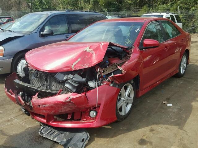 4T1BF1FK1CU625182 - 2012 TOYOTA CAMRY BASE RED photo 2